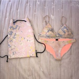 Triangl Tie Dye Bikini top and bottom M